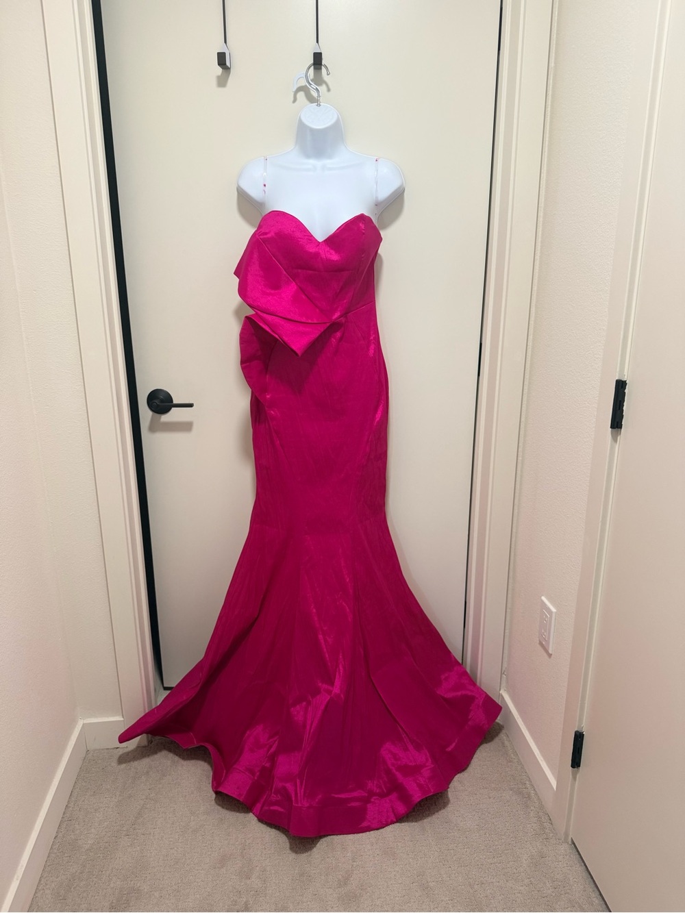 Strapless fuchsia Mermaid Gown - Picture 6 of 9